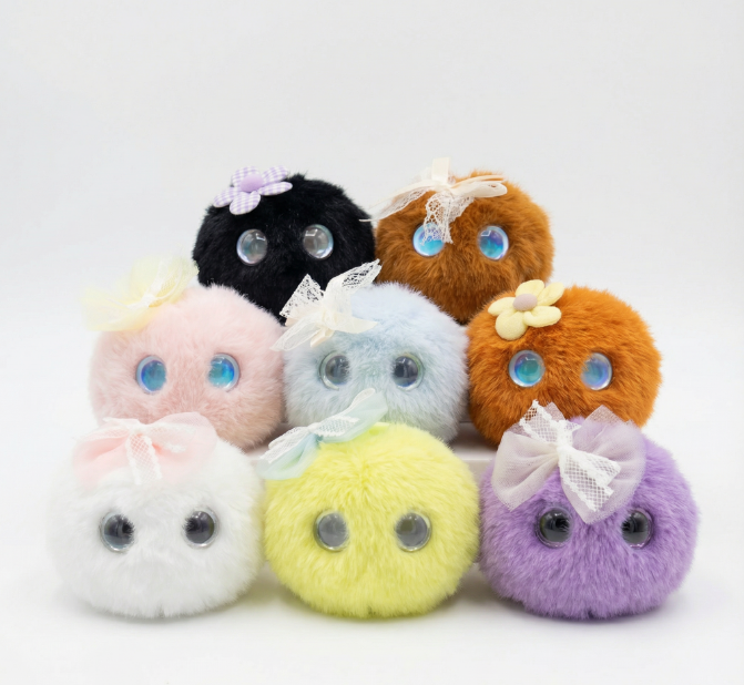 Creative Cute AI Gel Face LED Eyes Plush Toy Filled with PP Cotton AI Toy to Accompany Children