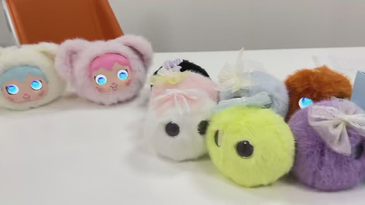Creative Cute AI Gel Face LED Eyes Plush Toy Filled with PP Cotton AI Toy to Accompany Children